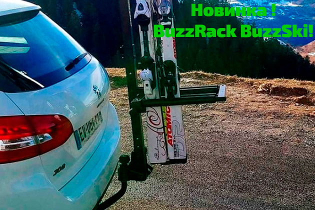 картинка Новинка! Крепление для перевозки лыж на фаркопе Buzzrack BuzzSki компании RackWorld